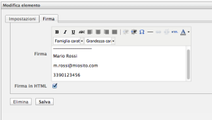 Inserisci la firma personalizzata su Roundcube Inserisci la firma personalizzata su Roundcube