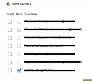yticket check invio sms notifica