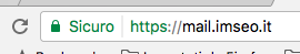 Messaggio di navigazione sicura per siti che hanno attivato l'https